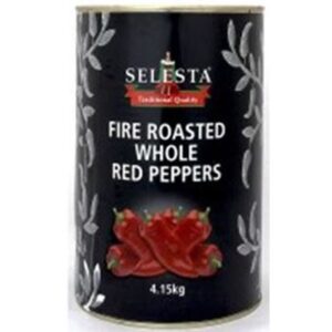 PEPPERS RED FIRE ROASTED WHOLE SELESTA 4.15KG (3)
