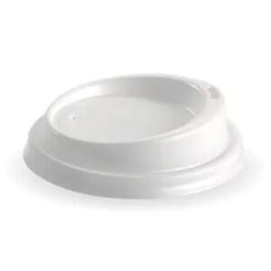 SOL BOWL LID  SMALL 80MM WHITE PS BIOCUP FOR 8OZ COFFEE CUP(1000)