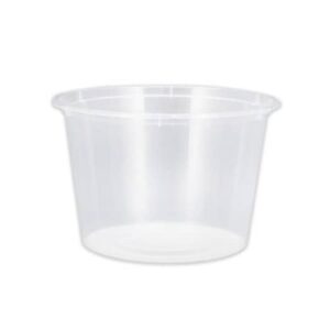 ROUND CONTAINER PP MICROWAVABLE CLEAR 550ML 50PC (10SLV) CAPRI