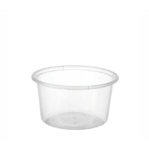 ROUND CONTAINER PP MICROWAVABLE CLEAR 450ML 50PC (10SLV) CAPRI