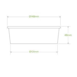SOL BOWL - BOWL  750ML MEDIUM WHITE BIO BOWL (400)